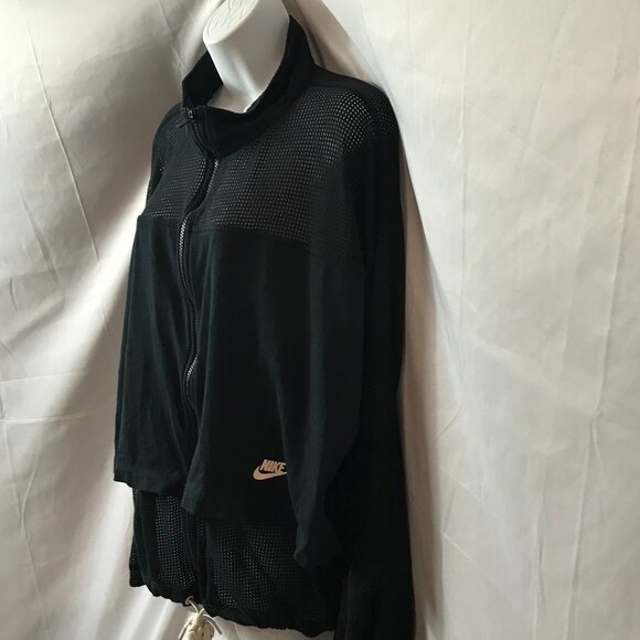 Nike Ladies Faded Black Fishnet Athletic Sport Cut Lightweight Pullover Jacket - Picture 6 of 7
